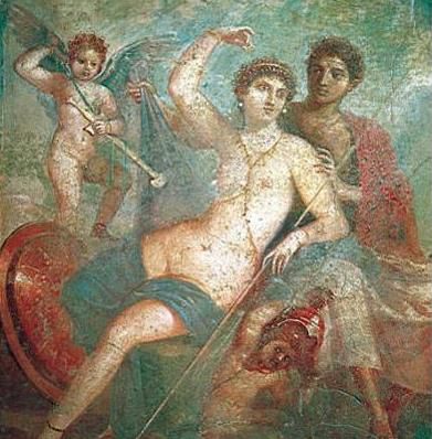 Wandgemälde aus Pompeji